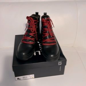 Black ankle, hiking boots for the winter